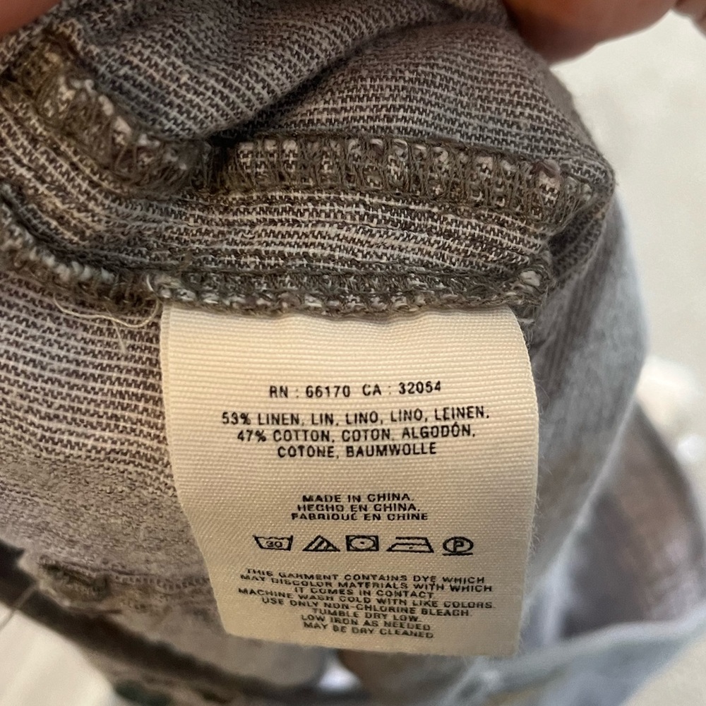 Pilcro & the Letterpress Gray Linen Shorts size 6 - Picture 6 of 7
